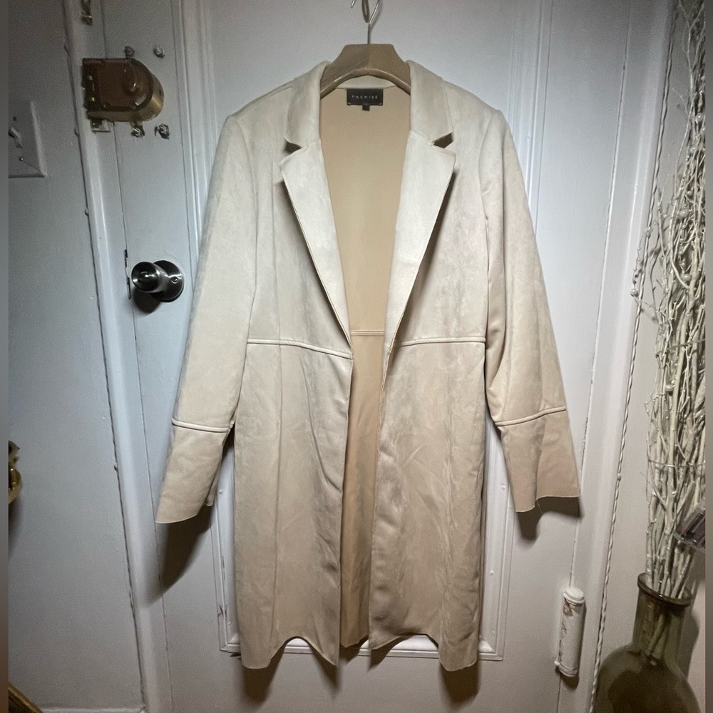 IVORY SUEDE CARDIGAN